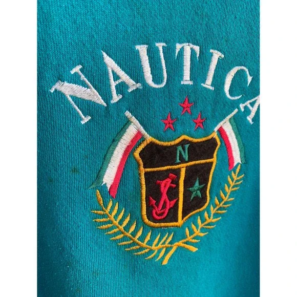 Vintage 90s Nautica Embroidered Pullover Sweatshirt size XL - Picture 2 of 9